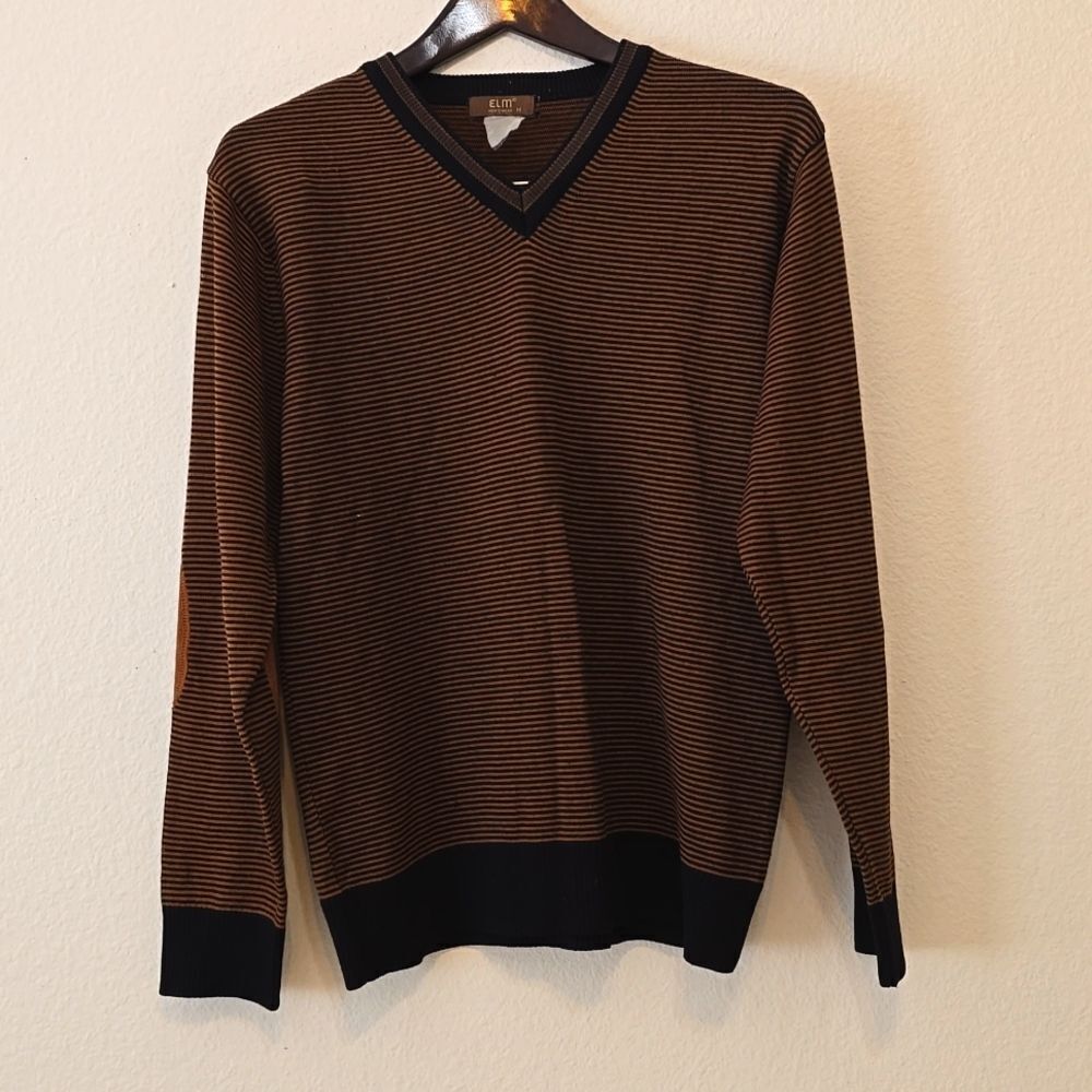 ELM MEN'S VINTAGE‎ V-NECK SWEATER SIZE M